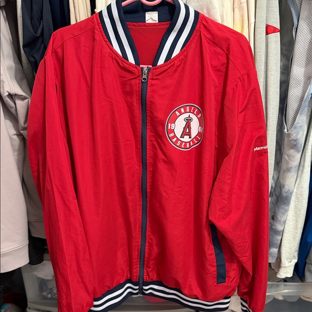 Los Angeles Angels Red Baseball Bomber Jacket